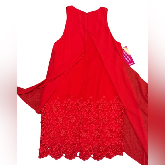 NWT Alex Marie Cardinal Red Asymmetrical Dress—Size 8 - Picture 5 of 7